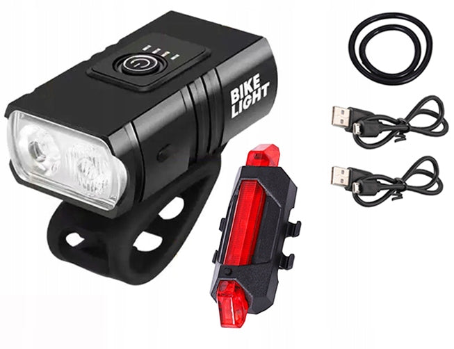 SET OF BICYCLE LIGHTS FOR BICYCLE FRONT REAR BICYCLE LIGHTS SET USB Packaging status original