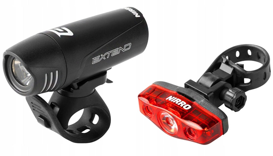 SET OF BICYCLE LIGHTS FRONT + REAR LED FOR BIKE 100 LM + 4 LM BATTERY OPERATED Kind set