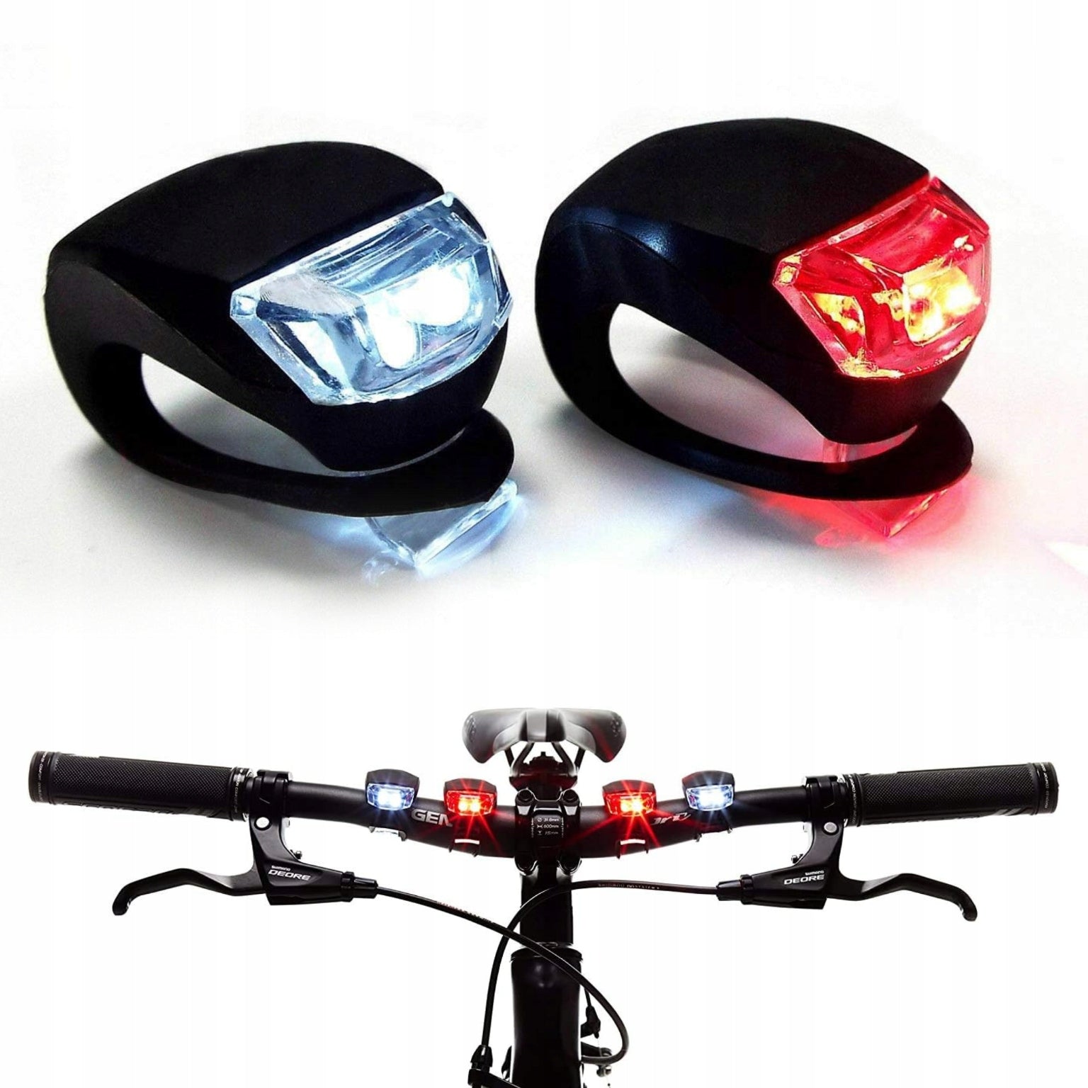 SET OF BICYCLE LIGHTS LED LIGHT FRONT REAR FOR BIKE SET
