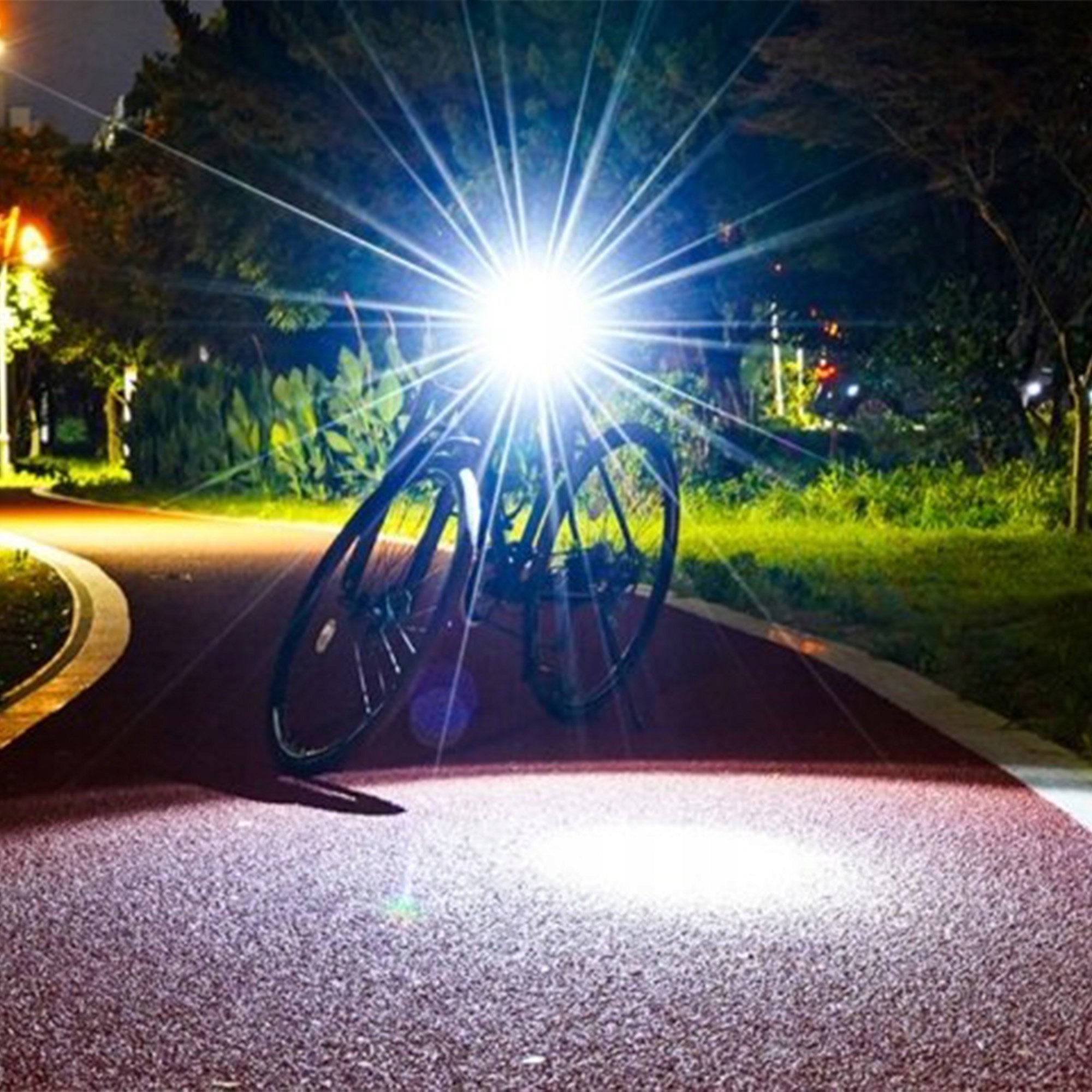 SET OF BICYCLE LIGHTS STRONG FRONT REAR LED LIGHT BIKE HANDLEBAR Manufacturer code #10811