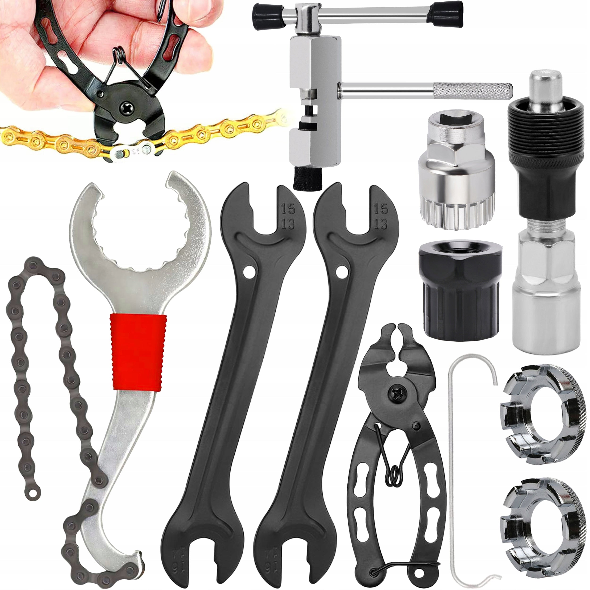 SET OF BICYCLE TOOLS CRANK SUPPORT KEY FOR BICYCLE BACIK CUMPER 10el