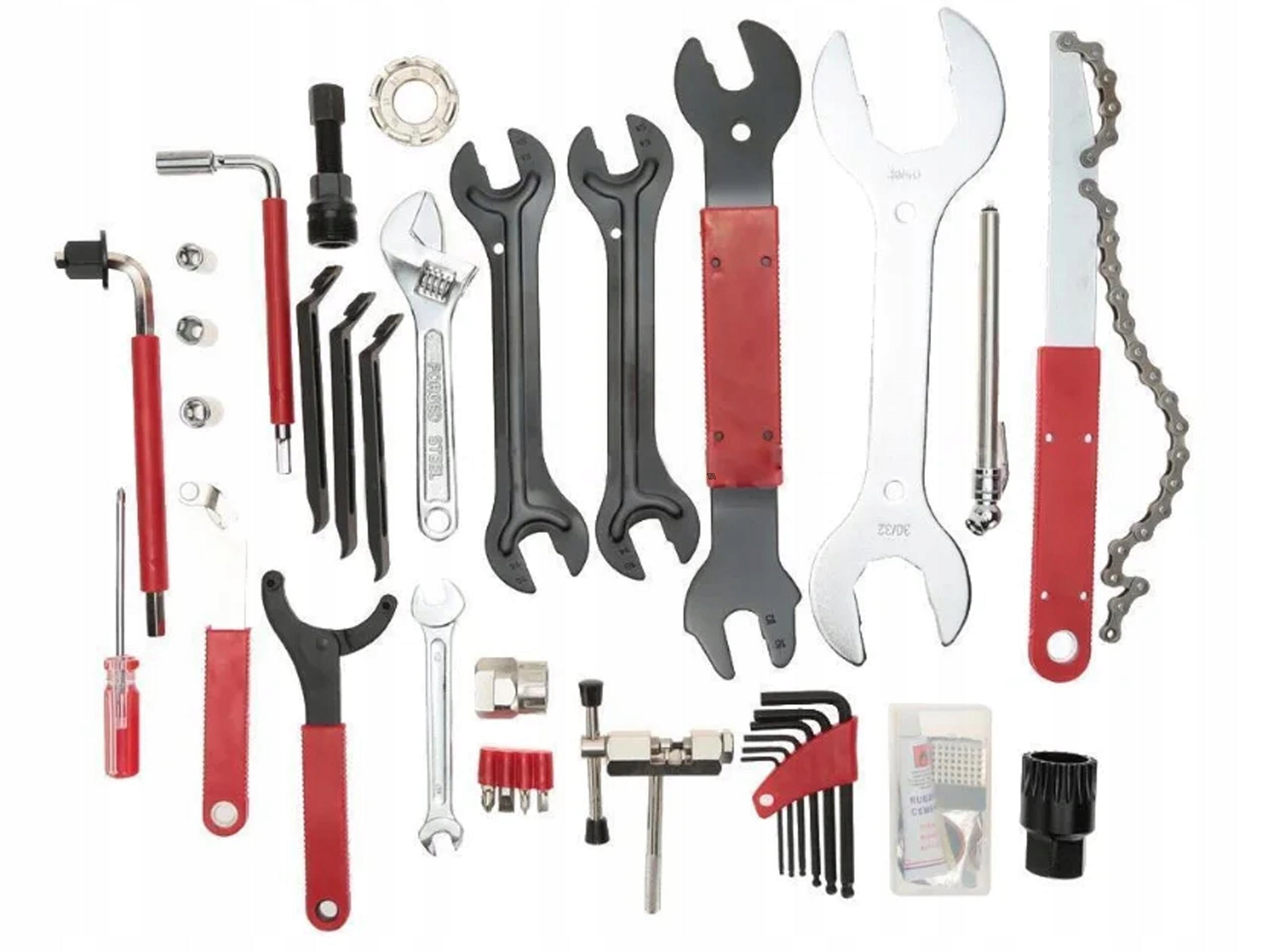 SET OF BICYCLE TOOLS KEYS BIKE PULLER 44 IN 1 CONVENIENT SUITCASE Manufacturer code TOOLBOX PLUS 2/3