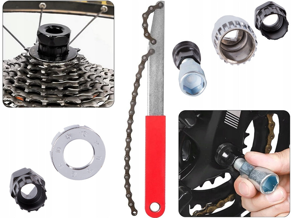 SET OF BICYCLE WRENCHES BACIK CRANK SUPPORT UNWINDER FREEWHEEL CASSETTES 8 el. Brand Verk Group