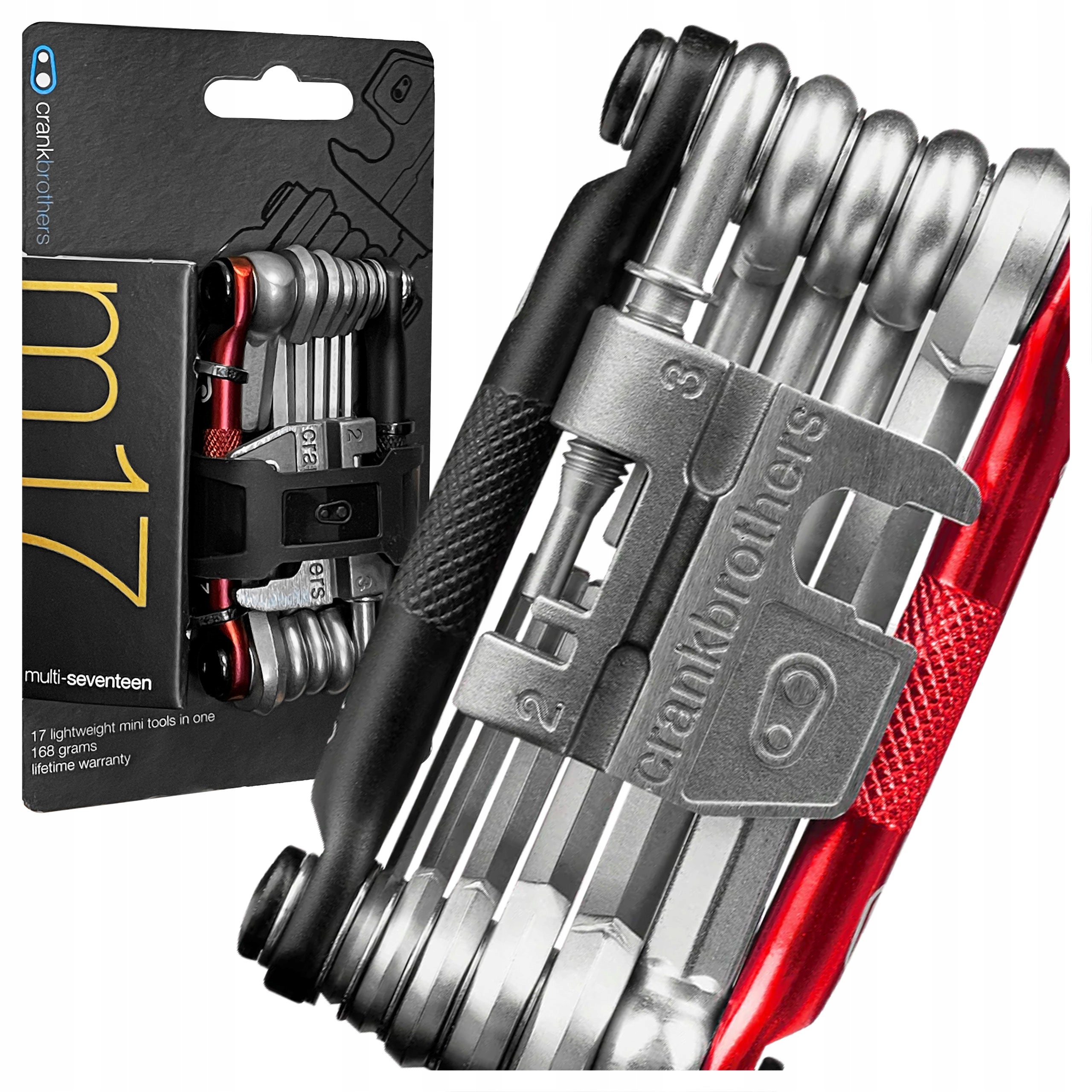 SET OF BICYCLE WRENCHES MULTITOOL CRANKBROTHERS M17 WITH CLIPPER UP TO 12 rz.