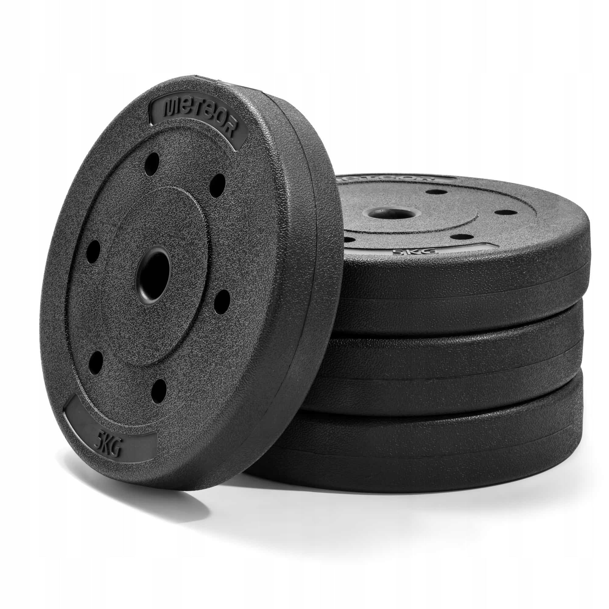 SET OF BITUMINOUS PLATES 4x5kg WEIGHT BARBELL WEIGHT METEOR