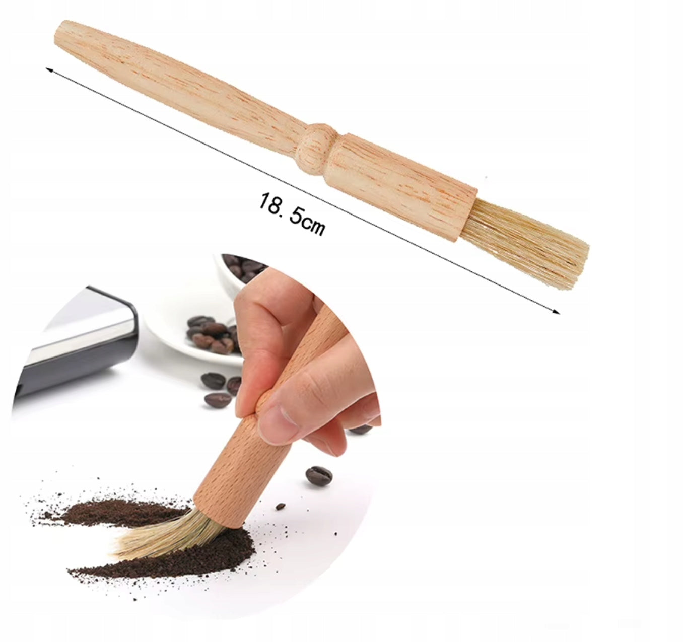 SET OF BRUSHES FOR CLEANING THE FLASK OF THE COFFEE GROUP OF THE MACHINE + NEEDLE EAN (GTIN) 5903794496361