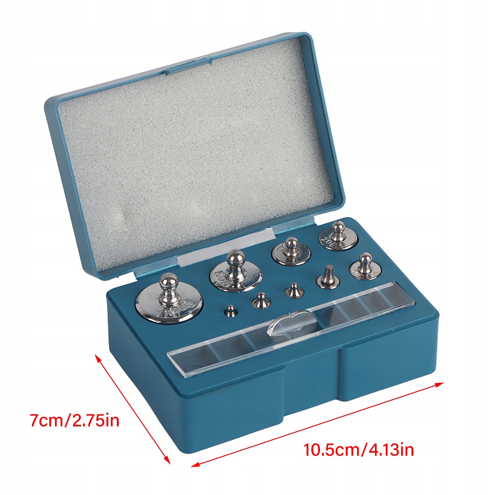 SET OF CALIBRATION WEIGHTS 1-100G 9 SIZE WITH TWEEZERS Manufacturer code 10mg-100g