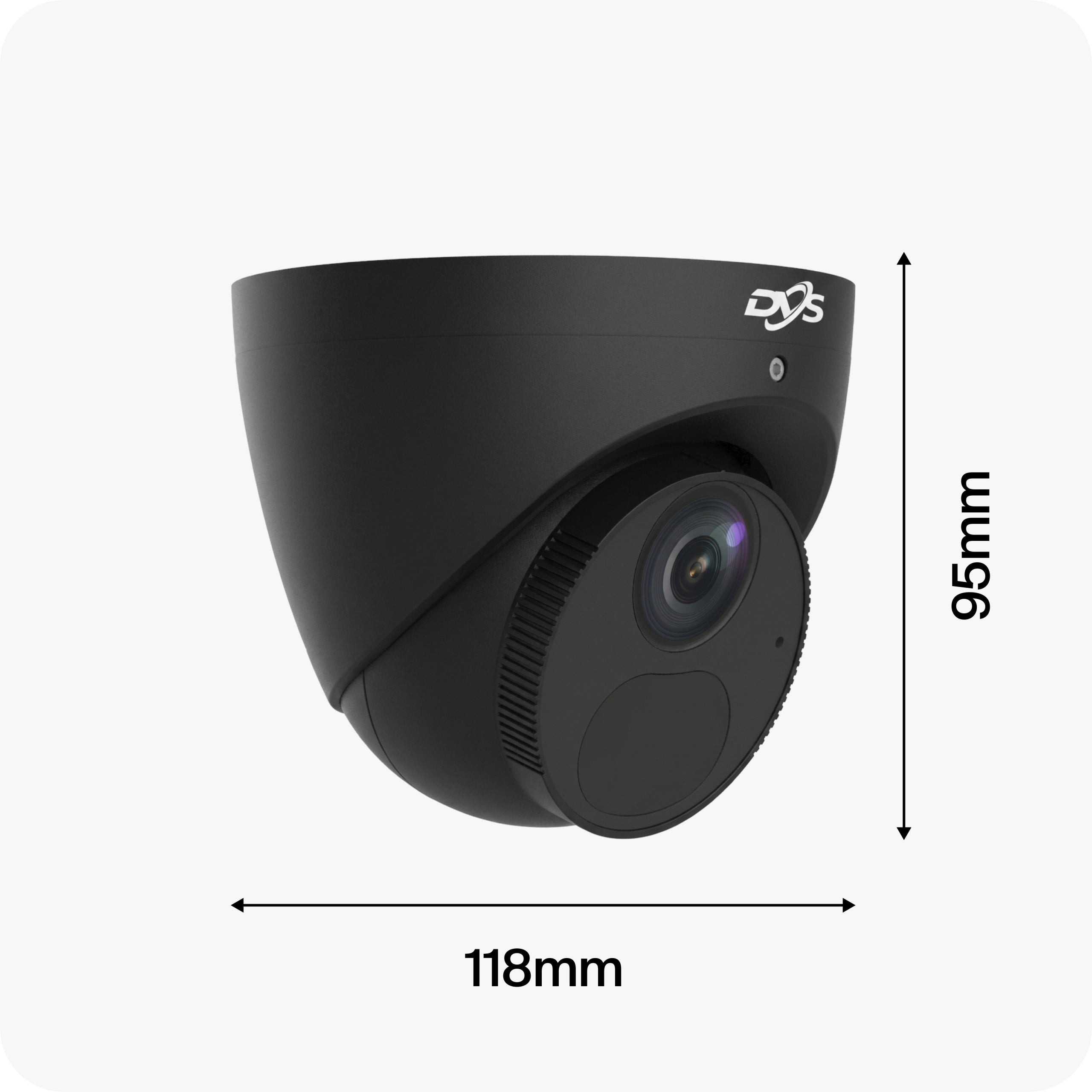 SET OF CAMERAS FOR MONITORING IP CAMERAS 5Mpx POE METAL BLACK SMART DVS Manufacturer code DVS-NVR0401-U8-PoE+4xDVS-MP5028UDS-IP+1TB DVS