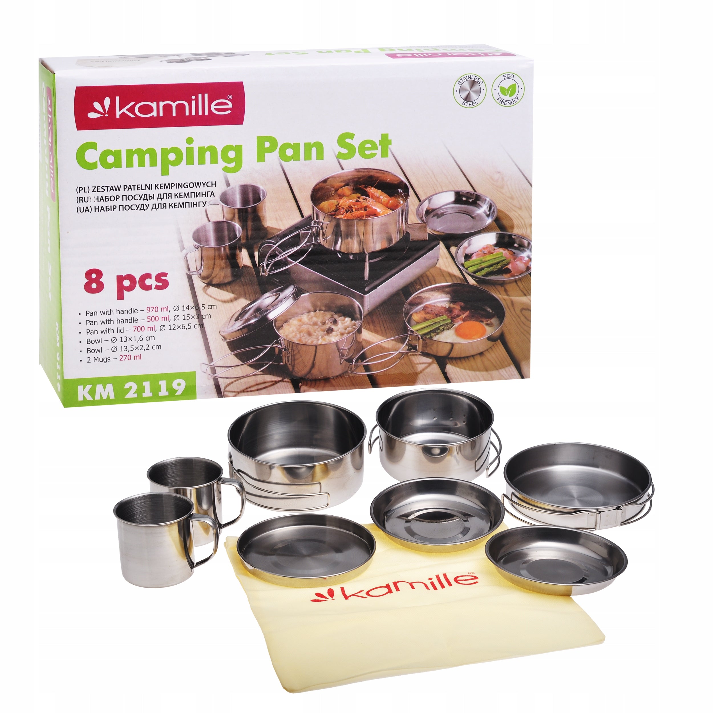 SET OF CAMPING HIKING POTS KAMILLE