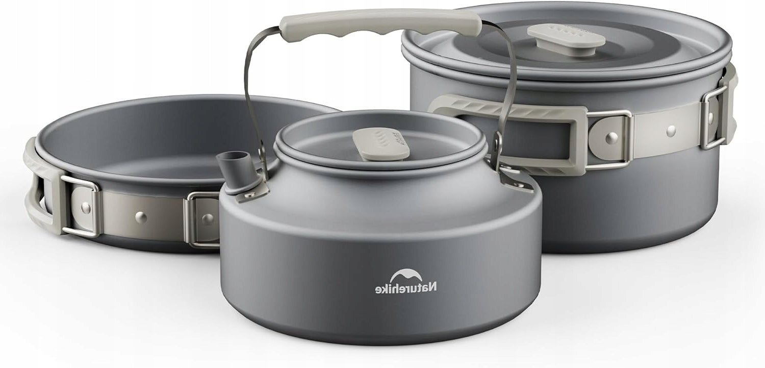 SET OF CAMPING POTS 3 ELEMENTS FOR COOKING FOR CAMPING