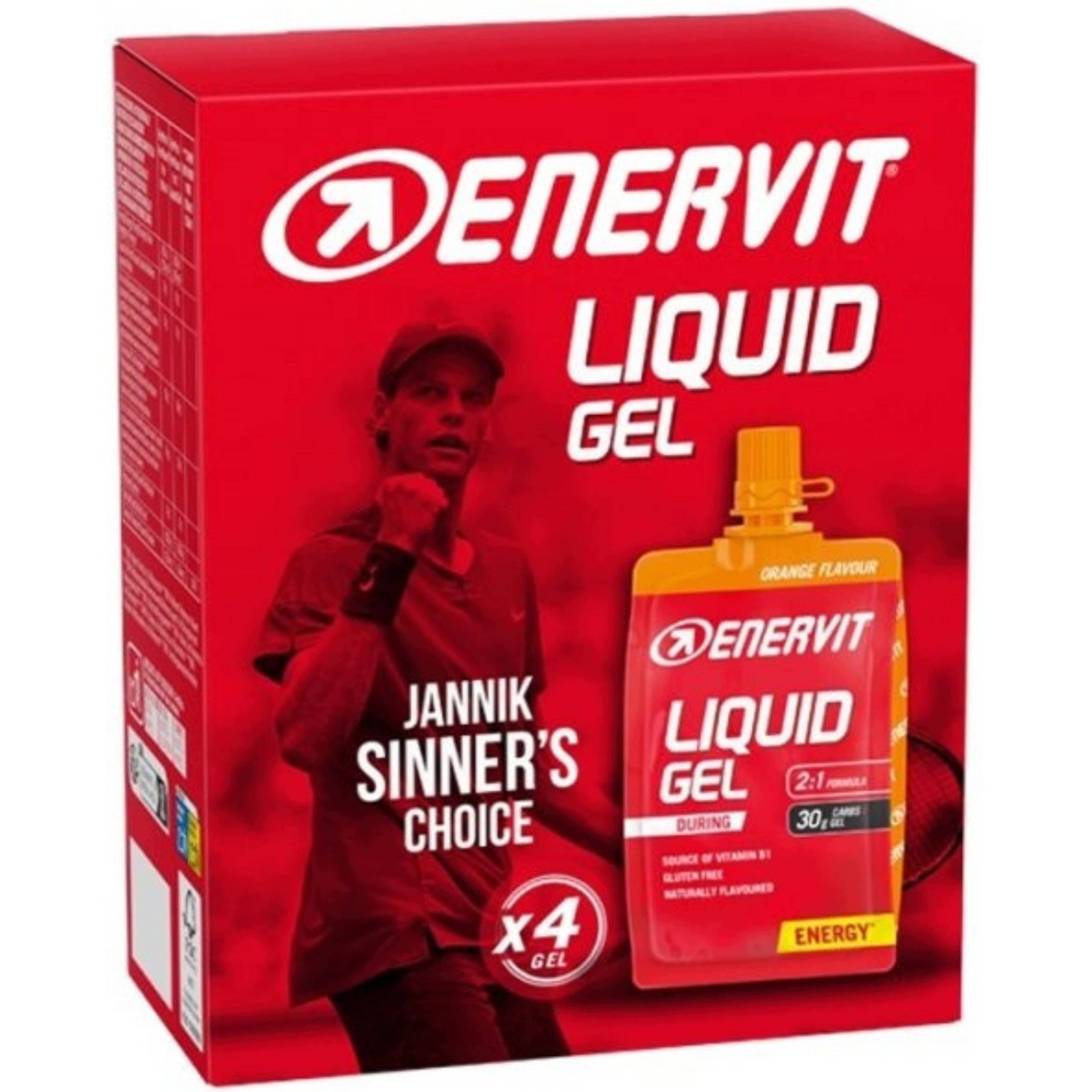 SET OF CARBOHYDRATE GELS LIQUID GEL 2:1 ENERVIT 30g CARBON CARBO 60ml x4