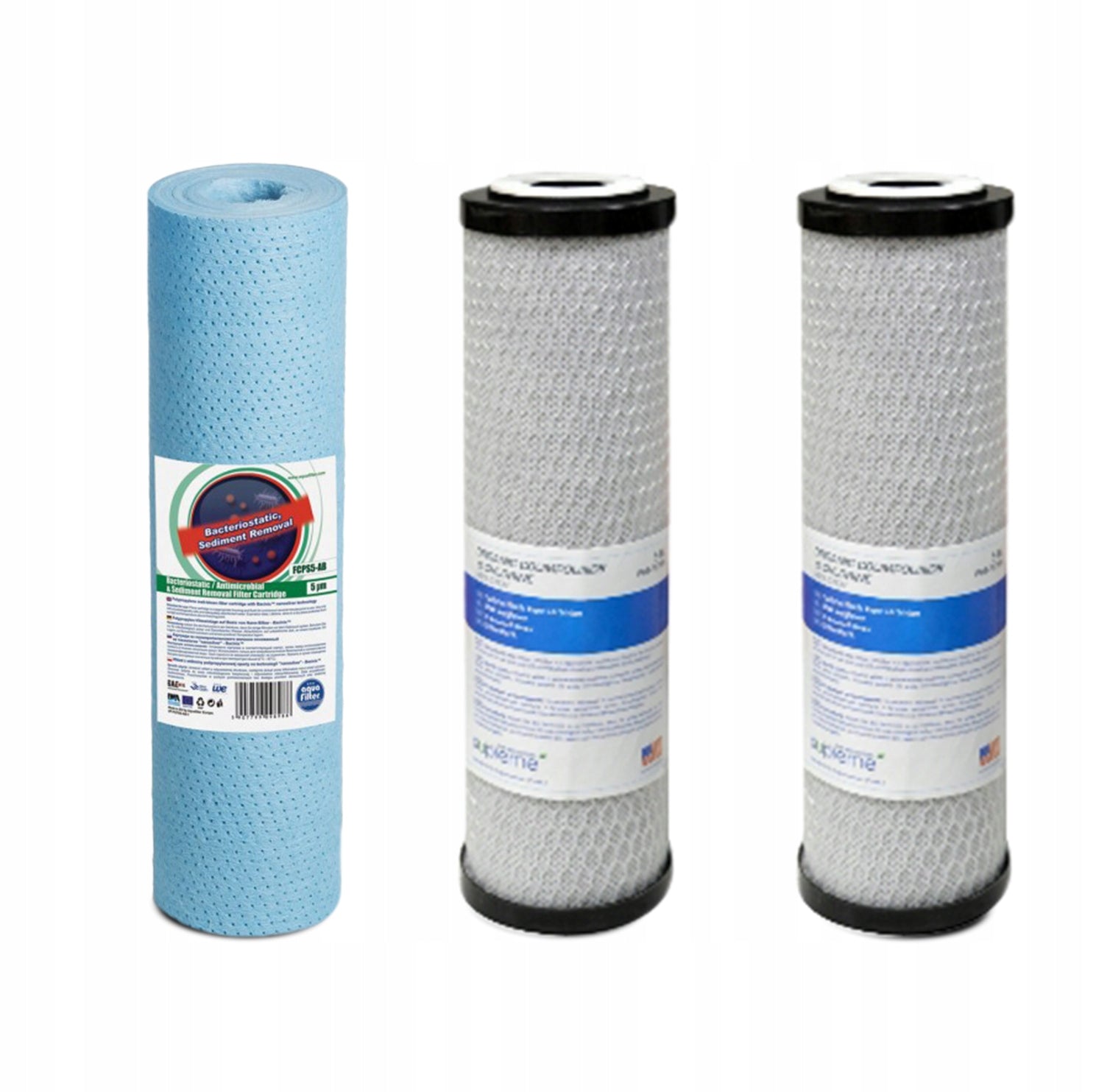 SET OF CARTRIDGES: BACTERIOSTATIC+CARBON FOAM