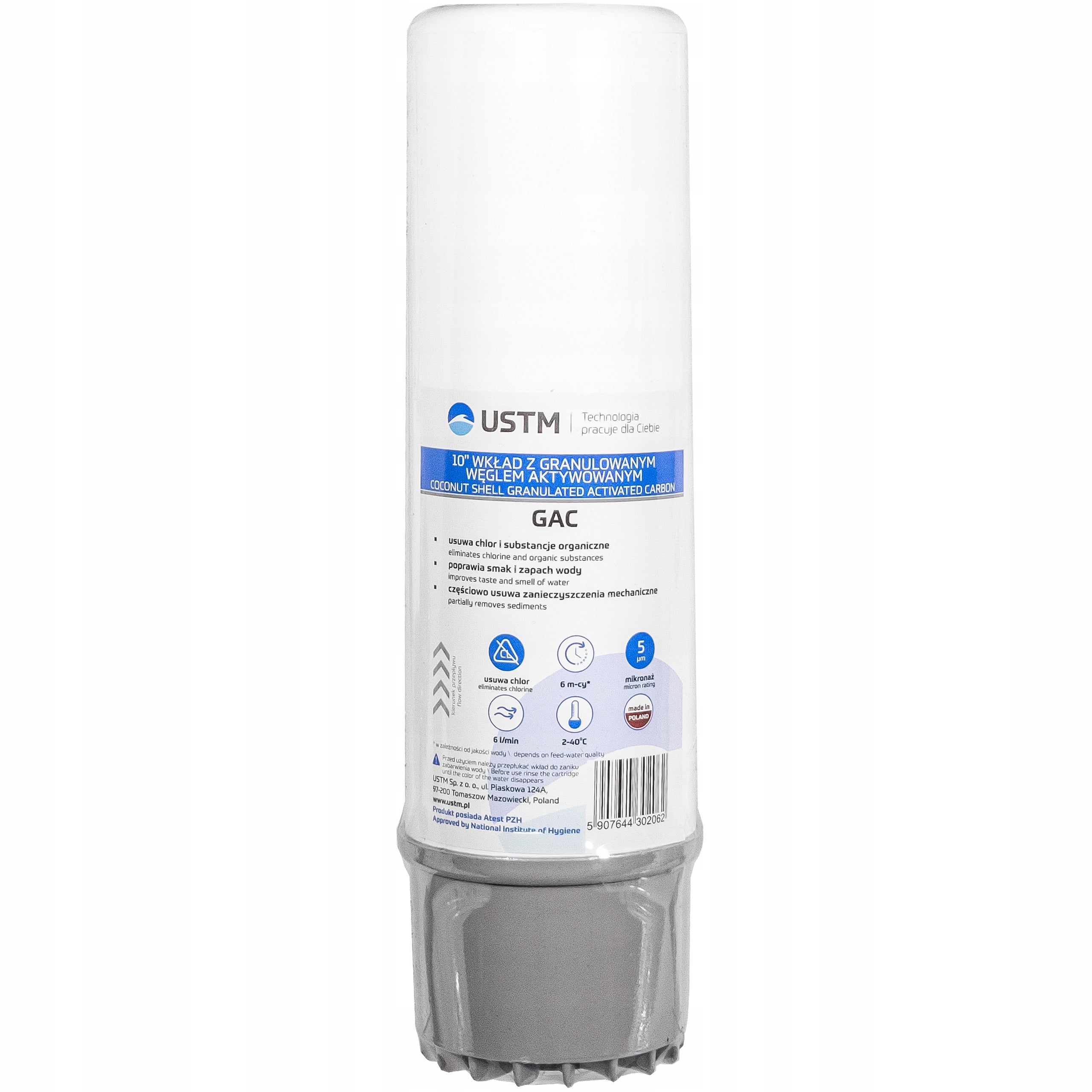 SET OF CARTRIDGES FOR CARBON FILTER ACTIVATED FOAM 5 MICRONS PS5 10" 3EL Packaging status original