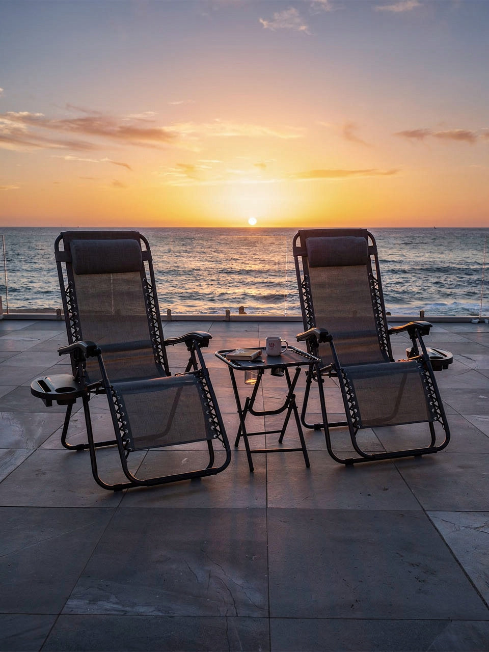 SET OF CHAIRS WITH TABLE TDC-2503 GARDEN FOLDING HANDLE Kind sunbed