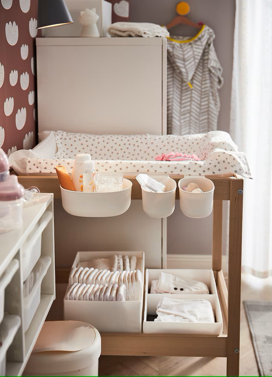SET OF CHANGING TABLE BASKETS Ikea Onsklig 4 pcs Suspended for cot Medical device no
