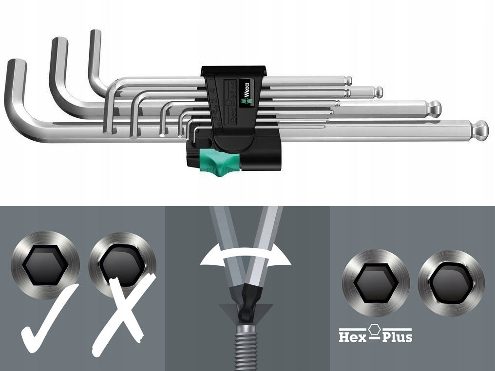 SET OF CHROME ALLEN WRENCHES WERA ALLEN WRENCH Brand Wera