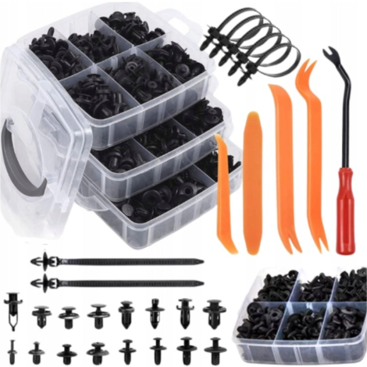SET OF CLIPS CAR PEGS 620 + CUFFS + TEES + BREECHES / SPOON