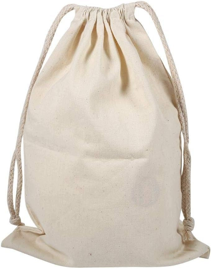 SET OF COTTON TRAVEL BAGS UNIVERSAL BAGS 22X28 CM