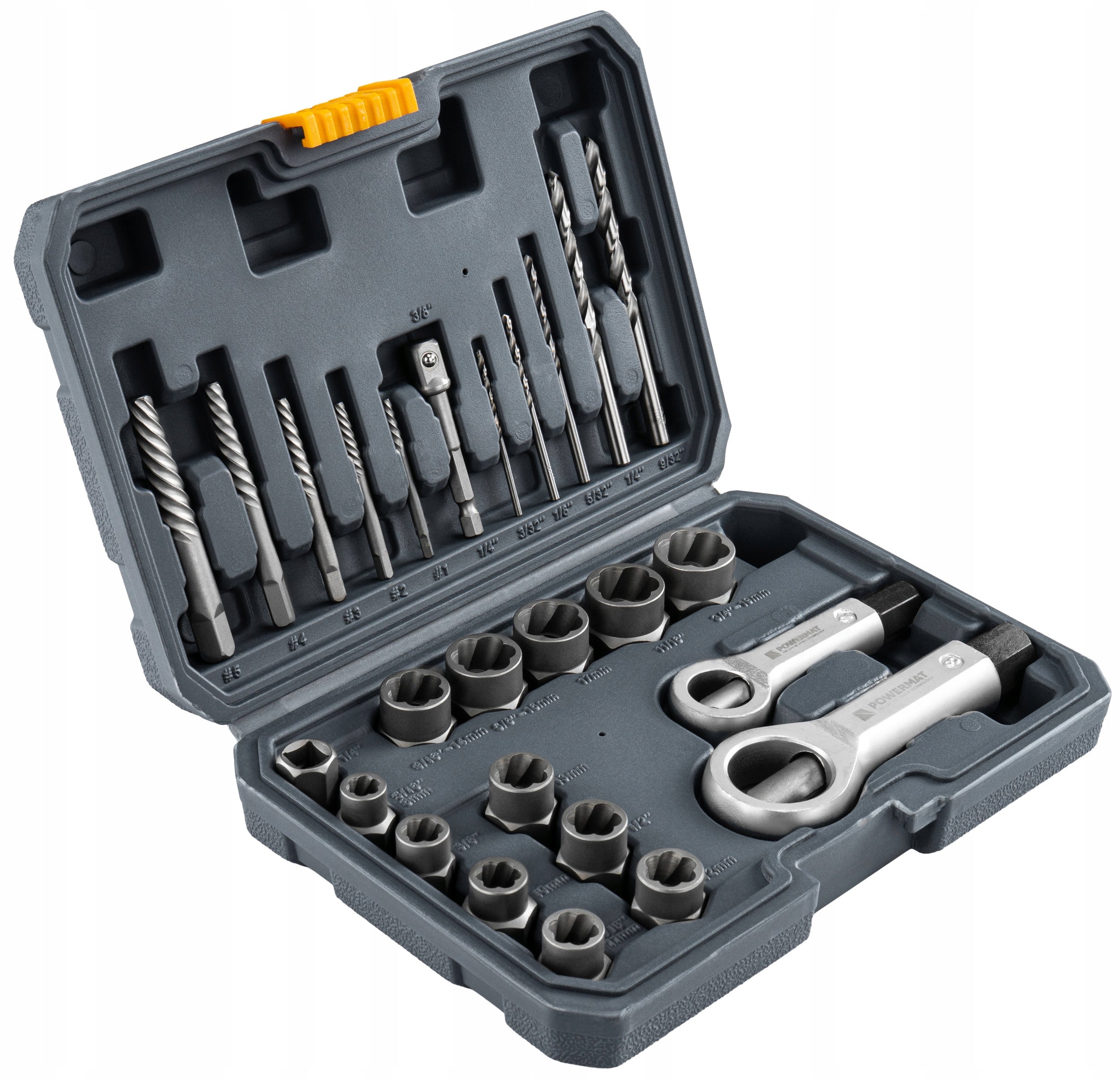 SET OF CUTTERS AND UNSCREWERS FOR DAMAGED BOLTS OF PIN NUTS 26 EL Manufacturer code PM1617