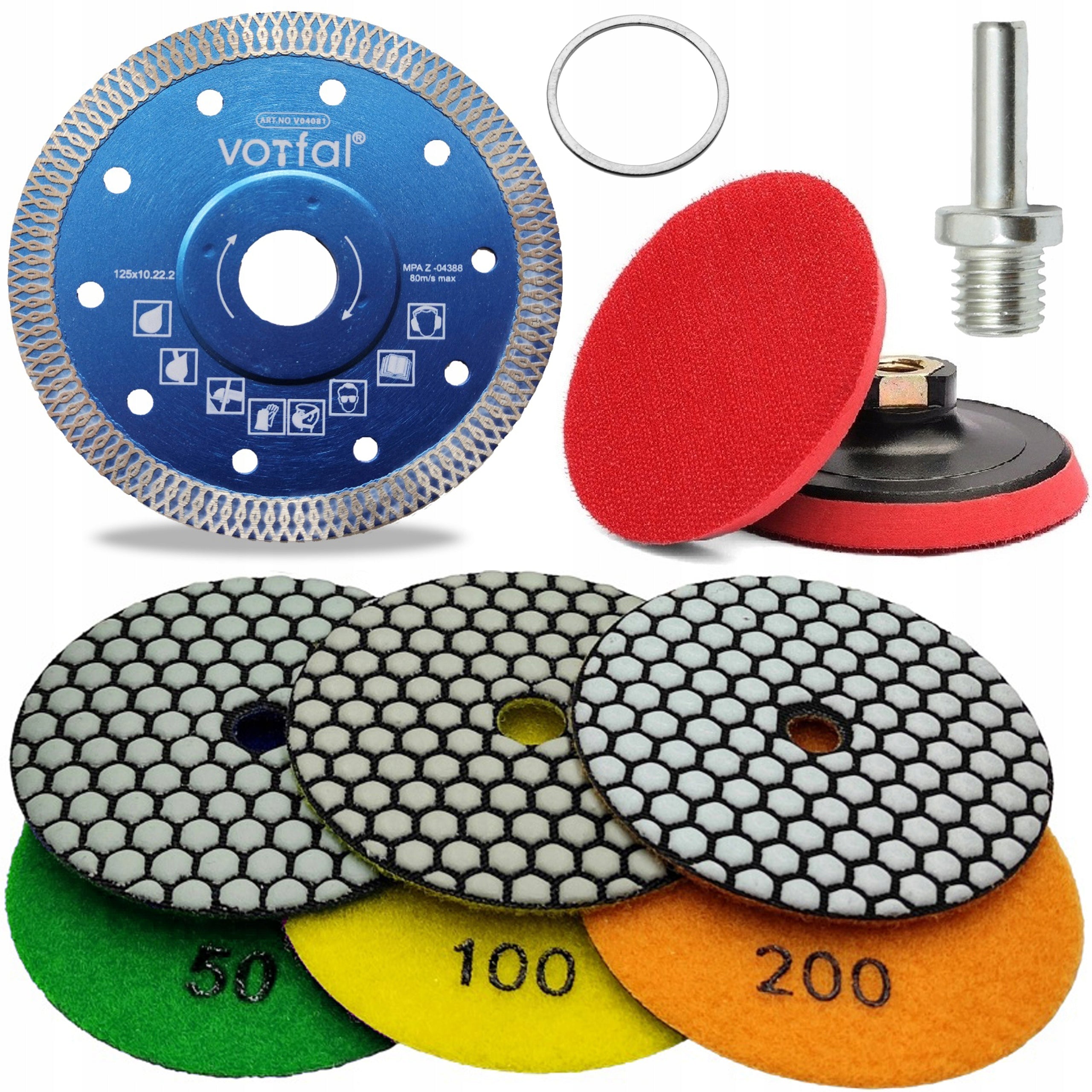 SET OF DIAMOND DISCS FOR CUTTING AND GRINDING SINTER STONEWARE