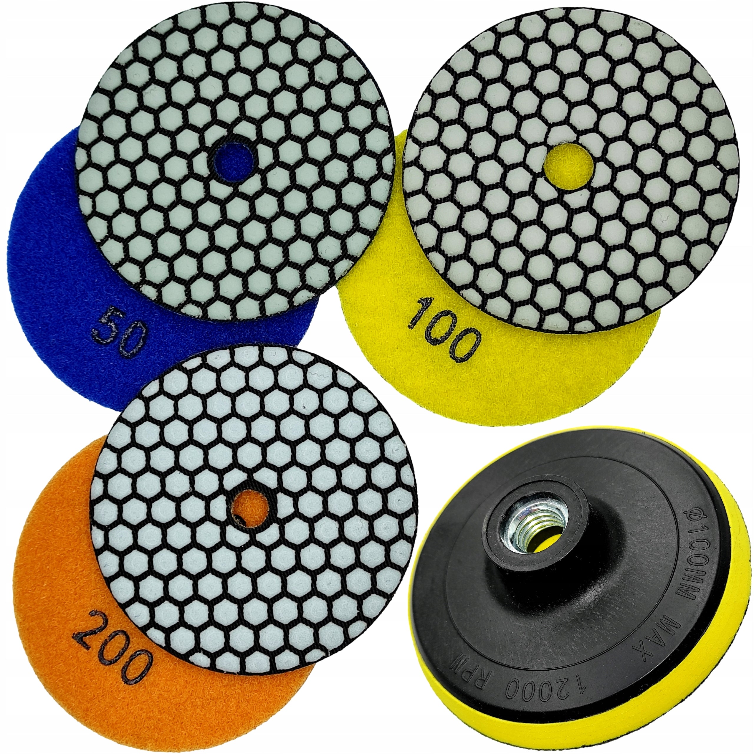 SET OF DIAMOND DISCS FOR GRINDING CERAMIC SINTER STONEWARE POLISHING