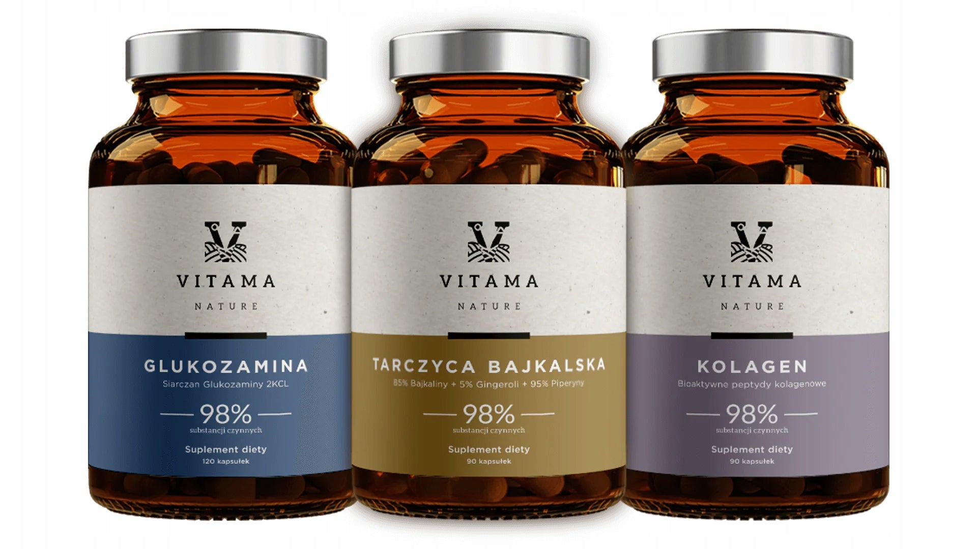 SET OF DIETARY SUPPLEMENTS FOR BONES JOINTS GLUCOSAMINE COLLAGEN BAIKALIN EAN (GTIN) 5905258070889