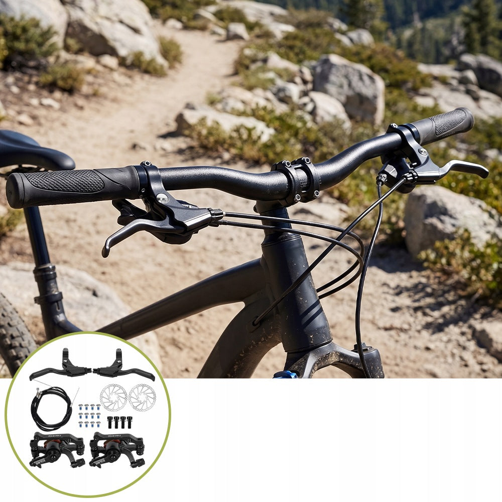 SET OF DISC BRAKES FOR MOUNTAIN BIKE, FRONT AND REAR WHEELS 160MM Manufacturer code BEDEE