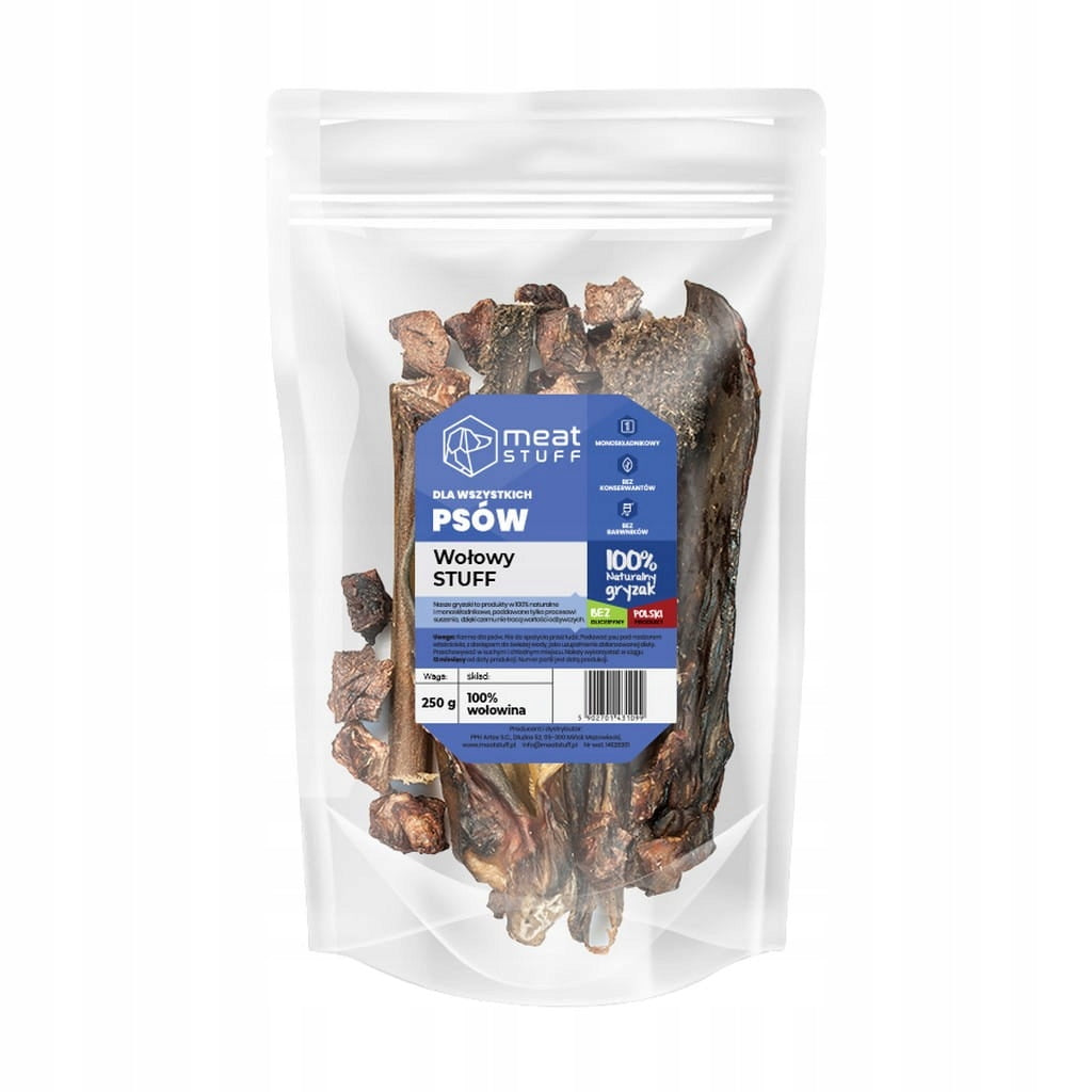 SET OF DOG TREATS Meatstuff Beef Grain Free for Adults 250g