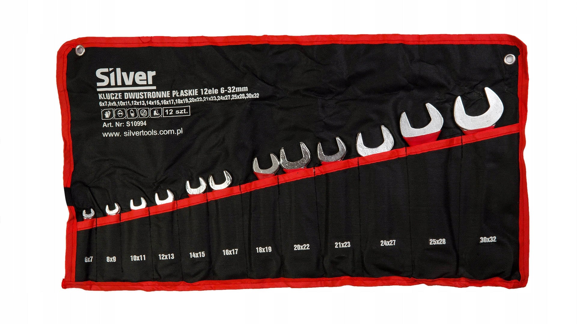 SET OF DOUBLE-SIDED FLAT WRENCHES 12 ELEMENTS SET 6-32MM SHEET 10994 Manufacturer code S10994