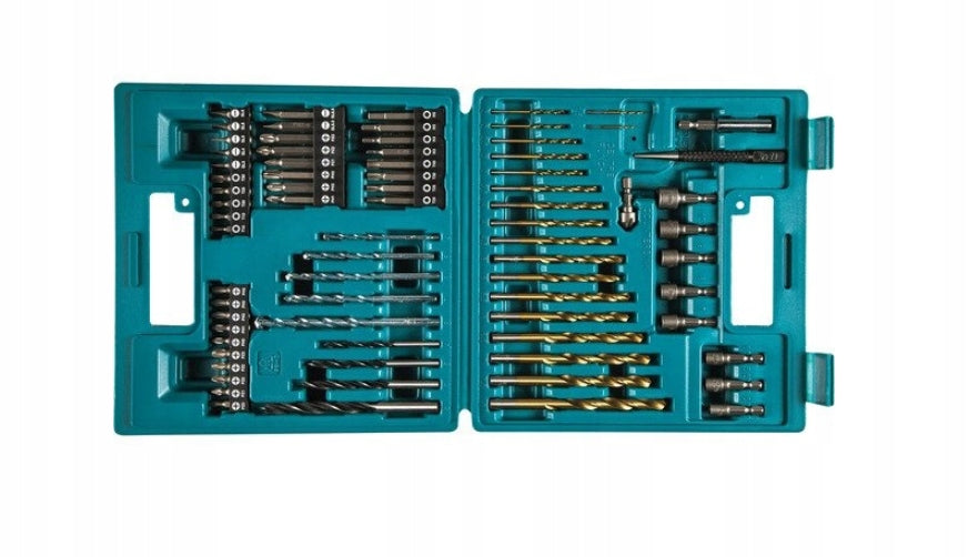SET OF DRILL BITS 75 ELEMENTS MAKITA DRILL BITS FOR CONCRETE METAL CASE Manufacturer code B-49373