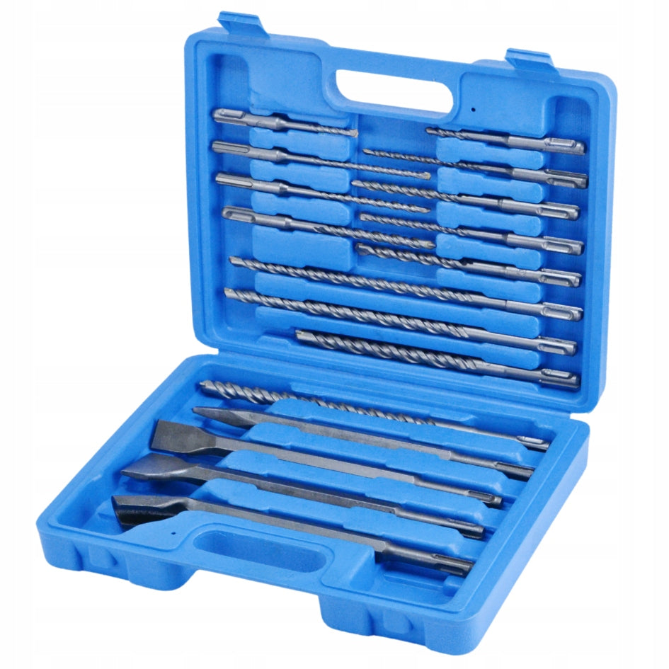 SET OF DRILLS AND CHISELS SDS PLUS SDS+ IN CASE 17 PCS BLACK Manufacturer code 33607