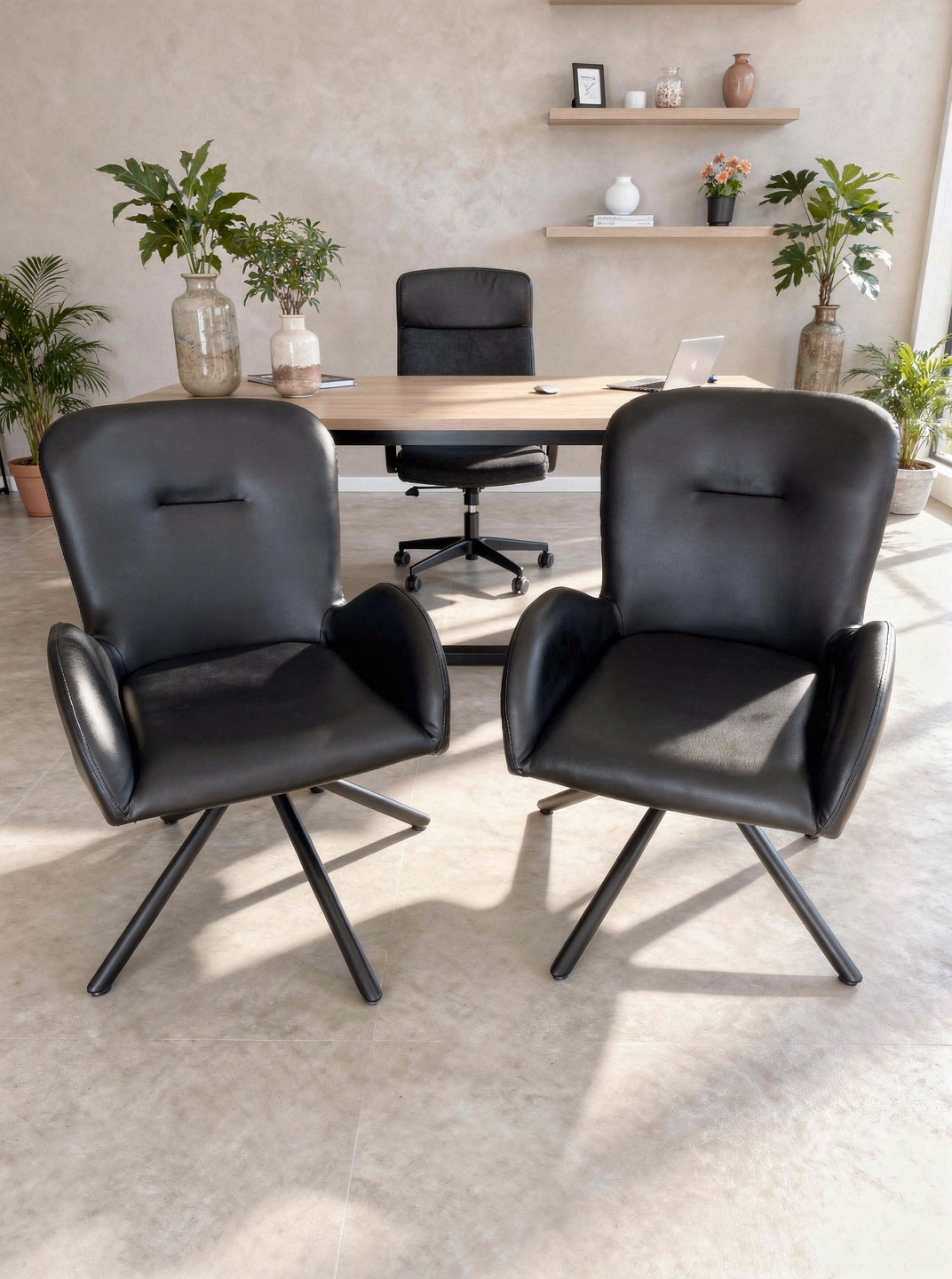 SET OF DUOLUXE SWIVEL CHAIRS