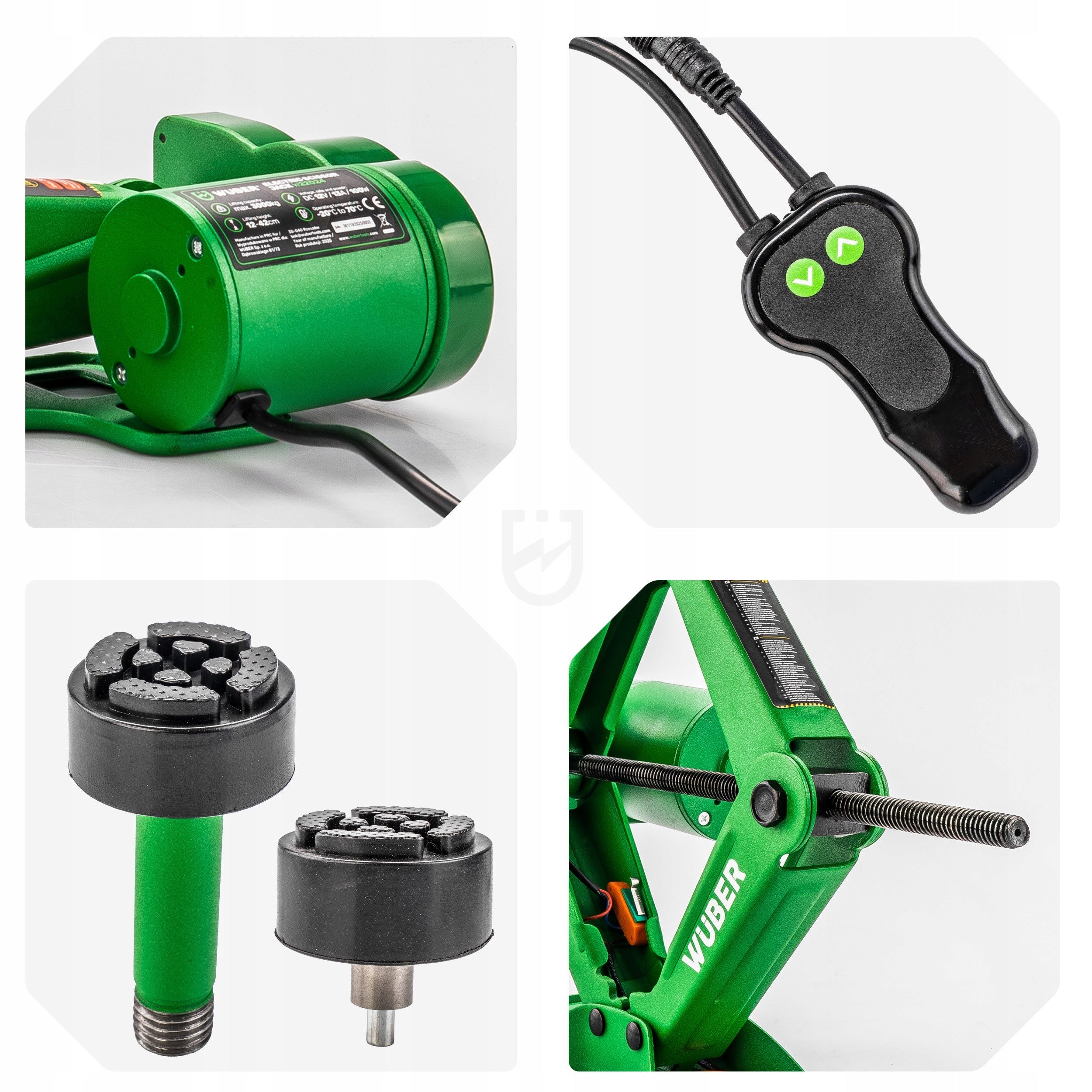 SET OF ELECTRIC TRAPEZOIDAL CAR JACKS 3T 12V 120-420mm Brand Wuber