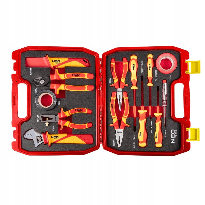 SET OF ELECTRICIAN IN CASE 13 EL 01-315 NEO TOOLS Manufacturer code 01-315