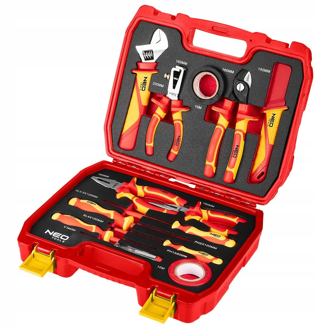 SET OF ELECTRICIAN IN CASE 13 EL 01-315 NEO TOOLS