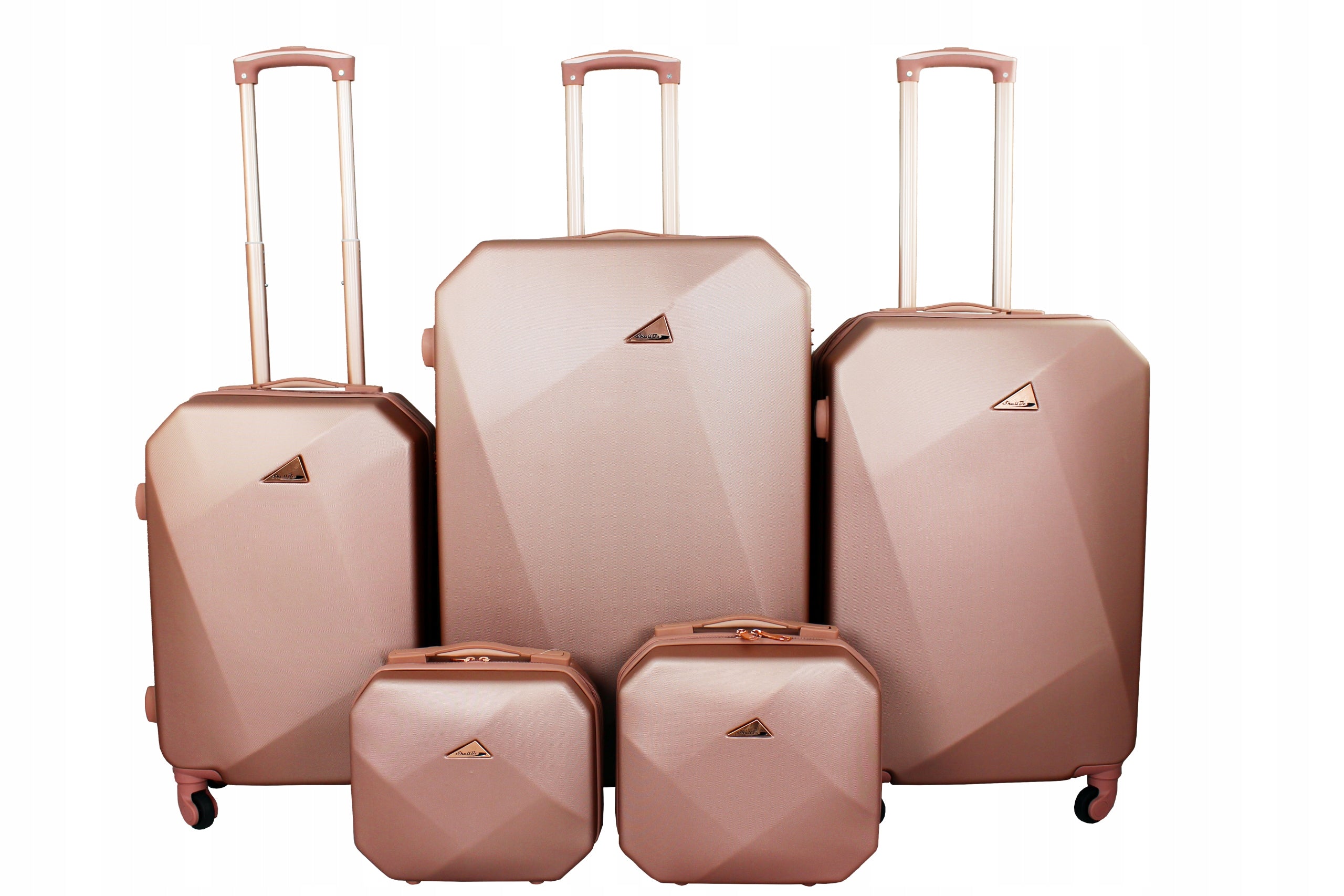 SET OF ELEGANT TRAVEL SUITCASES 5IN1 LIGHT STRONG 2 CHESTS 3 SUITCASES