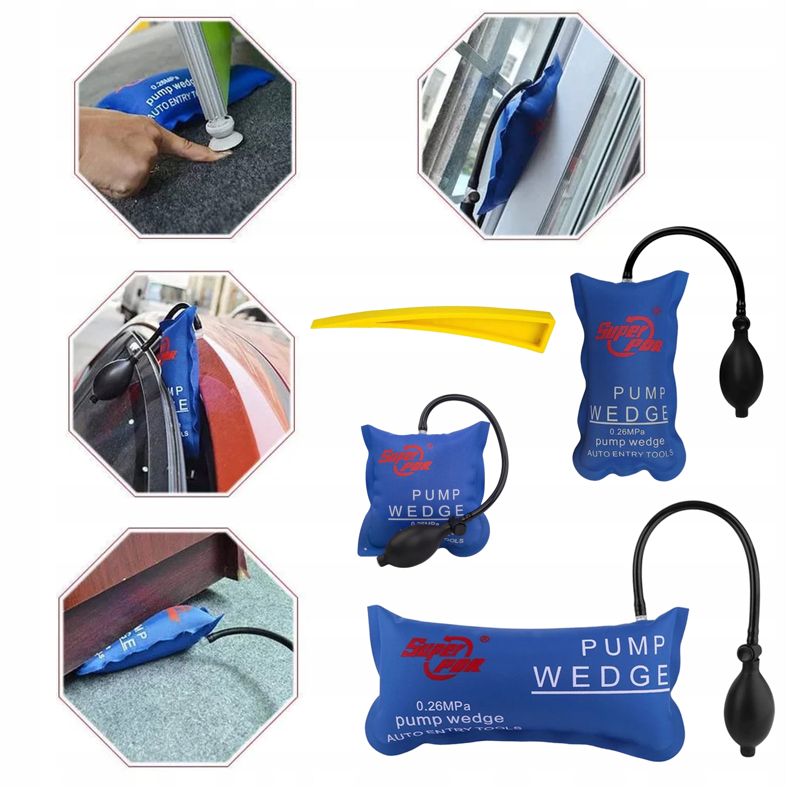 SET OF EXPANSION CUSHIONS FOR MOUNTING WEDGE SPREADER LIFTS 135 KG Maximum lifting height 60 mm