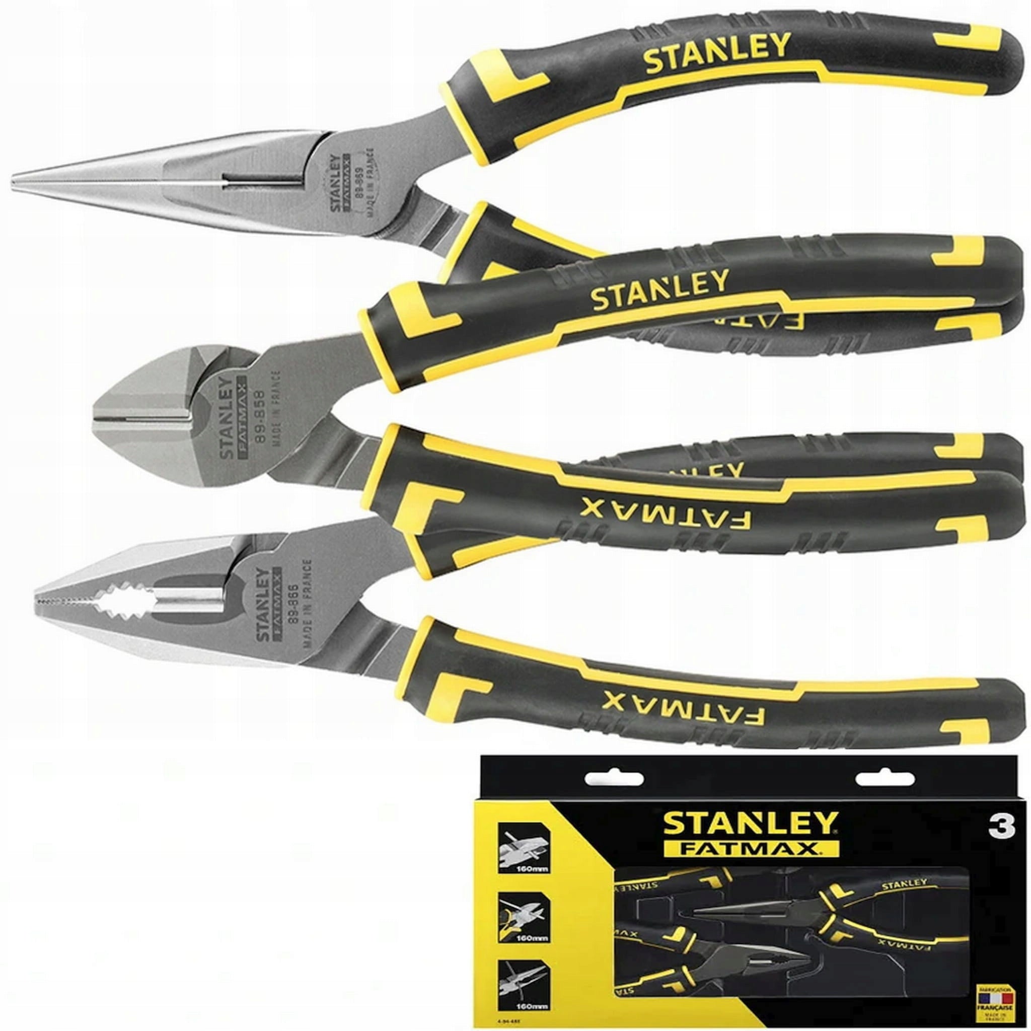 SET OF FATMAX PLIERS 155-165MM 3 PCS. 84-488-4 STANLEY