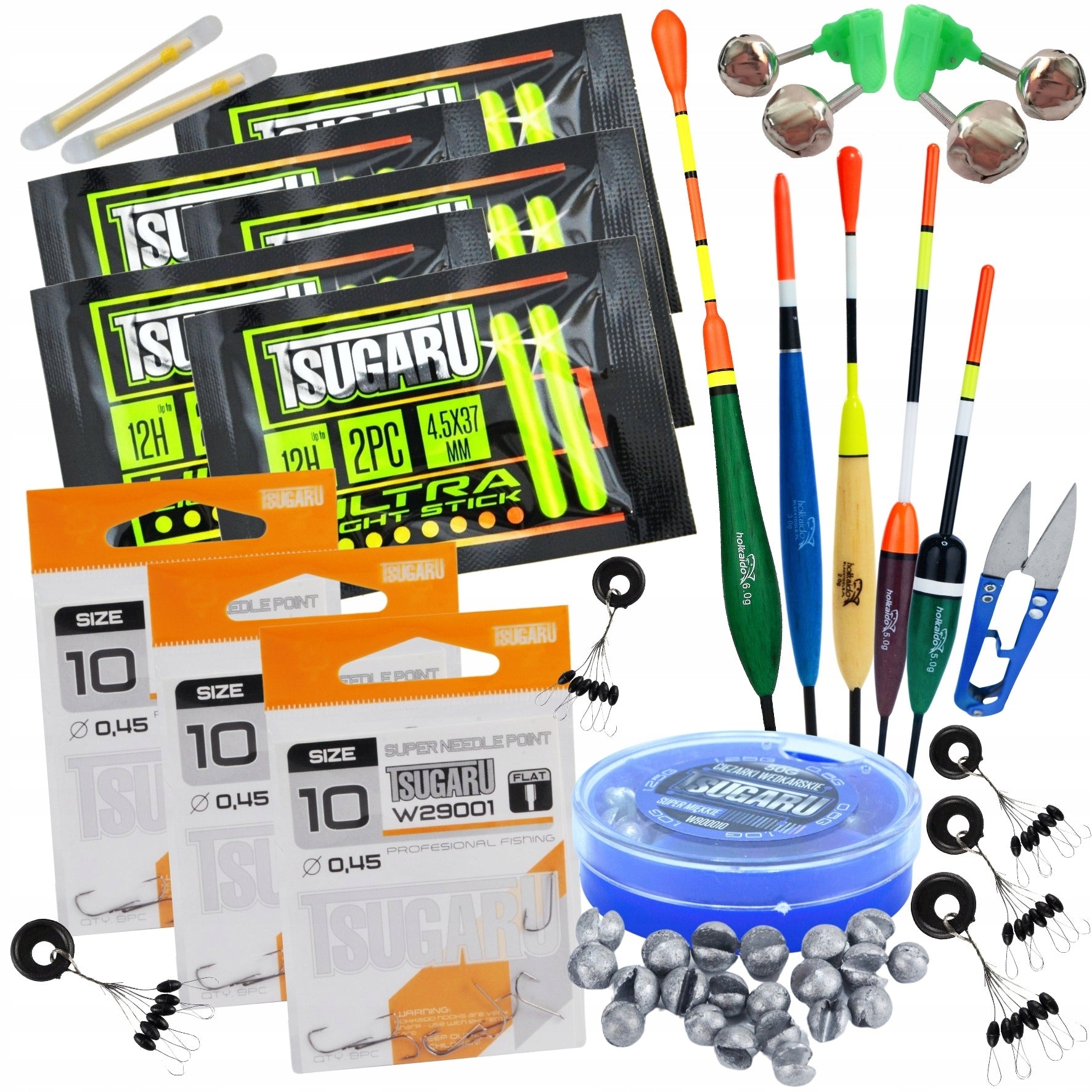 SET OF FISHING ACCESSORIES FLOAT GROUND SPINNING BOX ALL HOKKAIDO Number of items in the set 170