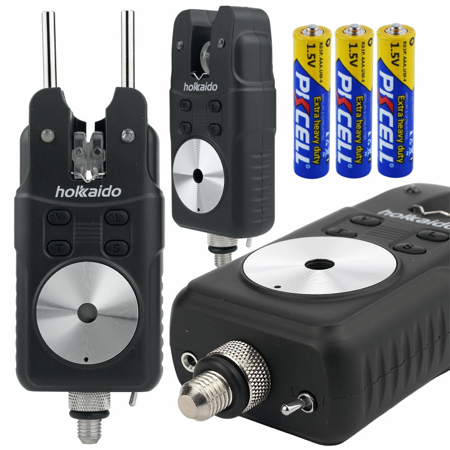 SET OF FISHING BEACONS HOKKAIDO 3+1+BATTERIES SUITCASE + FLASHLIGHT Brand Hokkaido