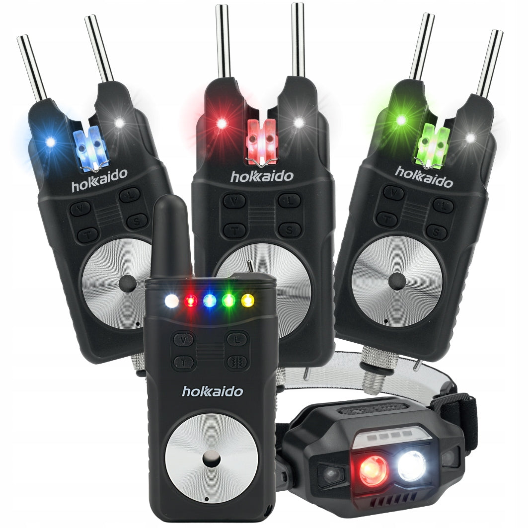 SET OF FISHING BEACONS HOKKAIDO 3+1+BATTERIES SUITCASE + FLASHLIGHT EAN (GTIN) 5905427506799
