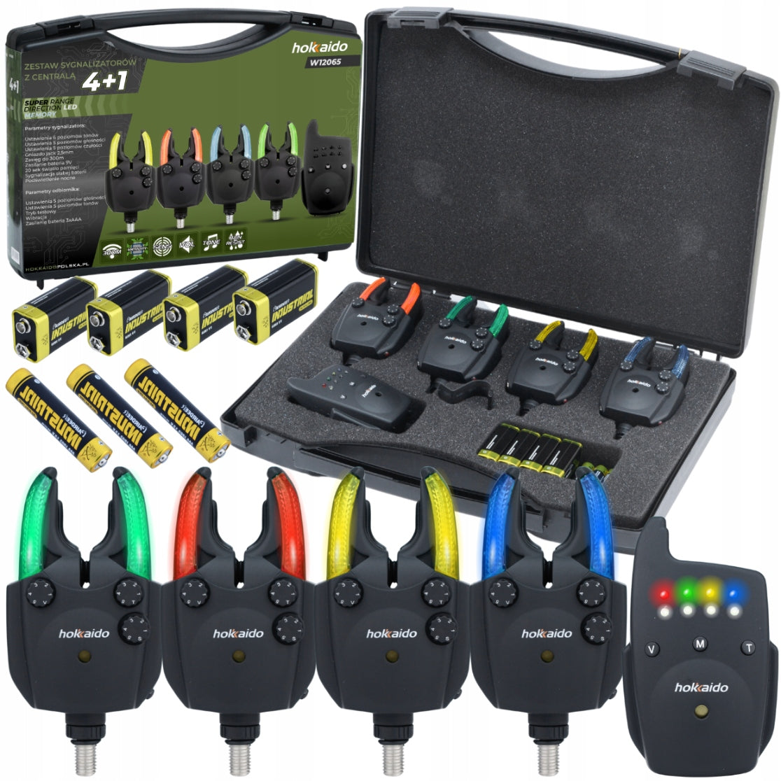 SET OF FISHING BEACONS HOKKAIDO 4+1 CONTROL UNIT NIGHT MODE MEMORY