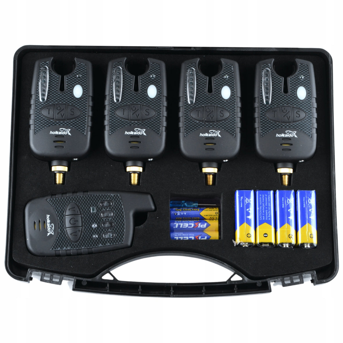 SET OF FISHING BEACONS WITH 4+1 HOKKAIDO CONTROL UNIT IN A BOX + RUBBER EAN (GTIN) 5902280021568