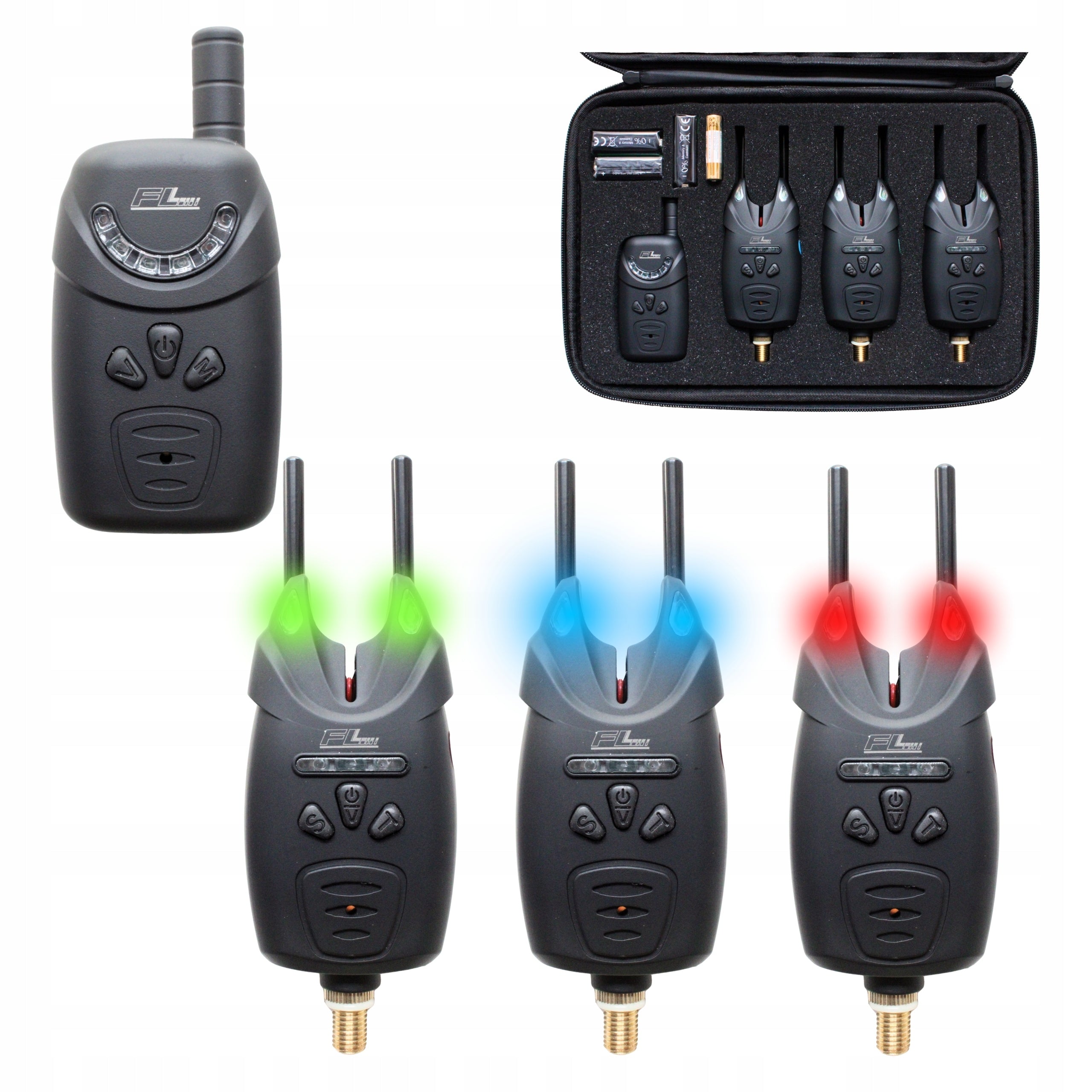 SET OF FISHING CARP BEACONS WITH 3+1 SET CONTROL UNIT FOR CARP
