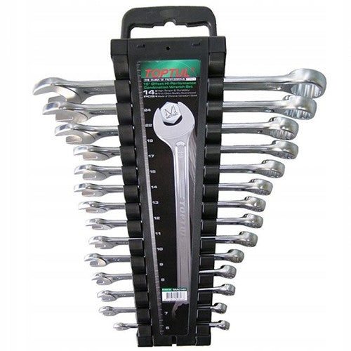 SET OF FLAT EYE WRENCHES 14PCS 6-24 MM TOPTUL GAAC1401