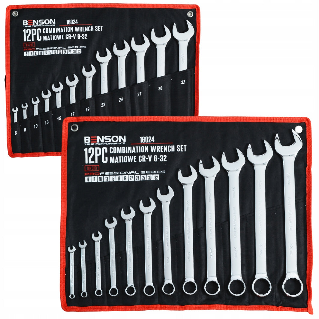 SET OF FLAT EYE WRENCHES 6-32MM 12EL MAT BENSON BY BLACK Product weight with unit packaging 3.2 kg