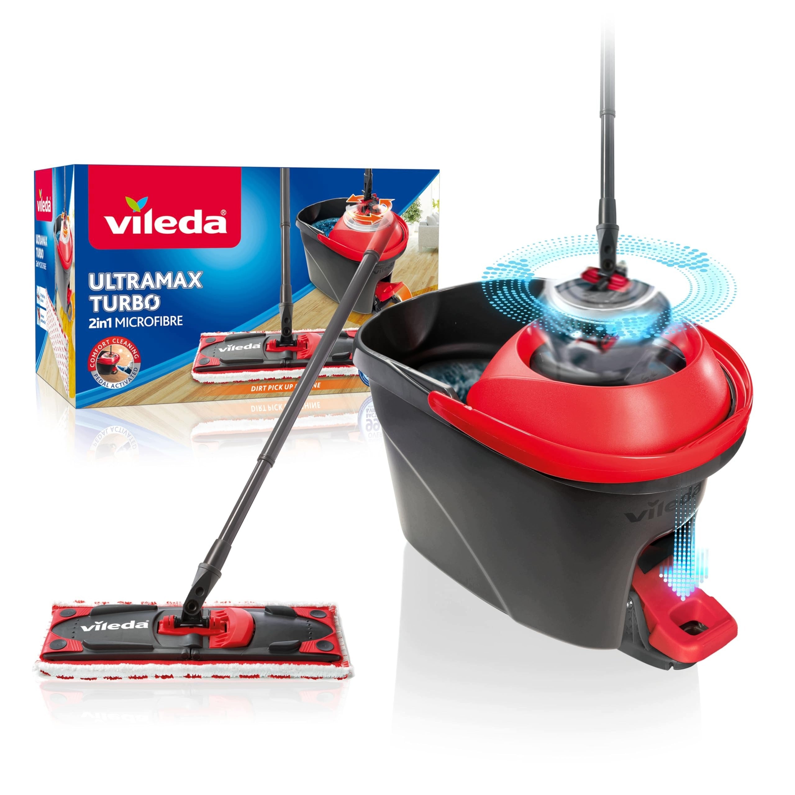 SET OF FLAT MOP AND BUCKET WITH ULTRAMAX TURBO ECO EXTRUSION SYSTEM