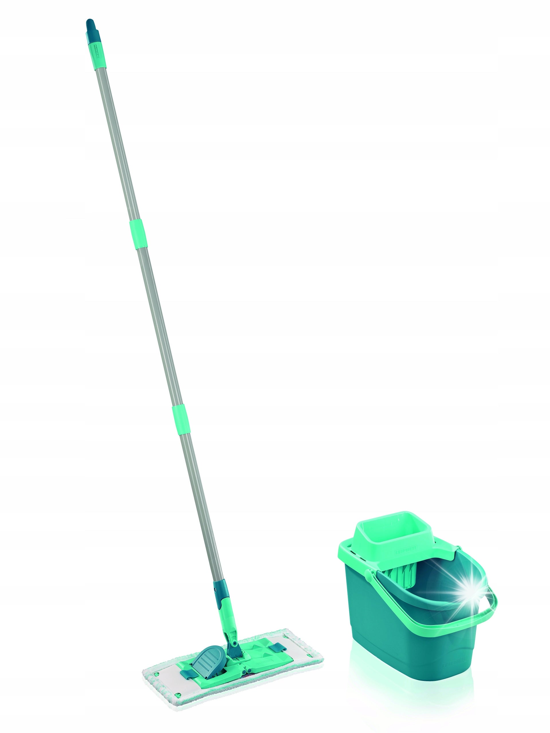 SET OF FLAT MOP + BUCKET 55510 LEIFHEIT POWER CLEAN FOR FLOORS