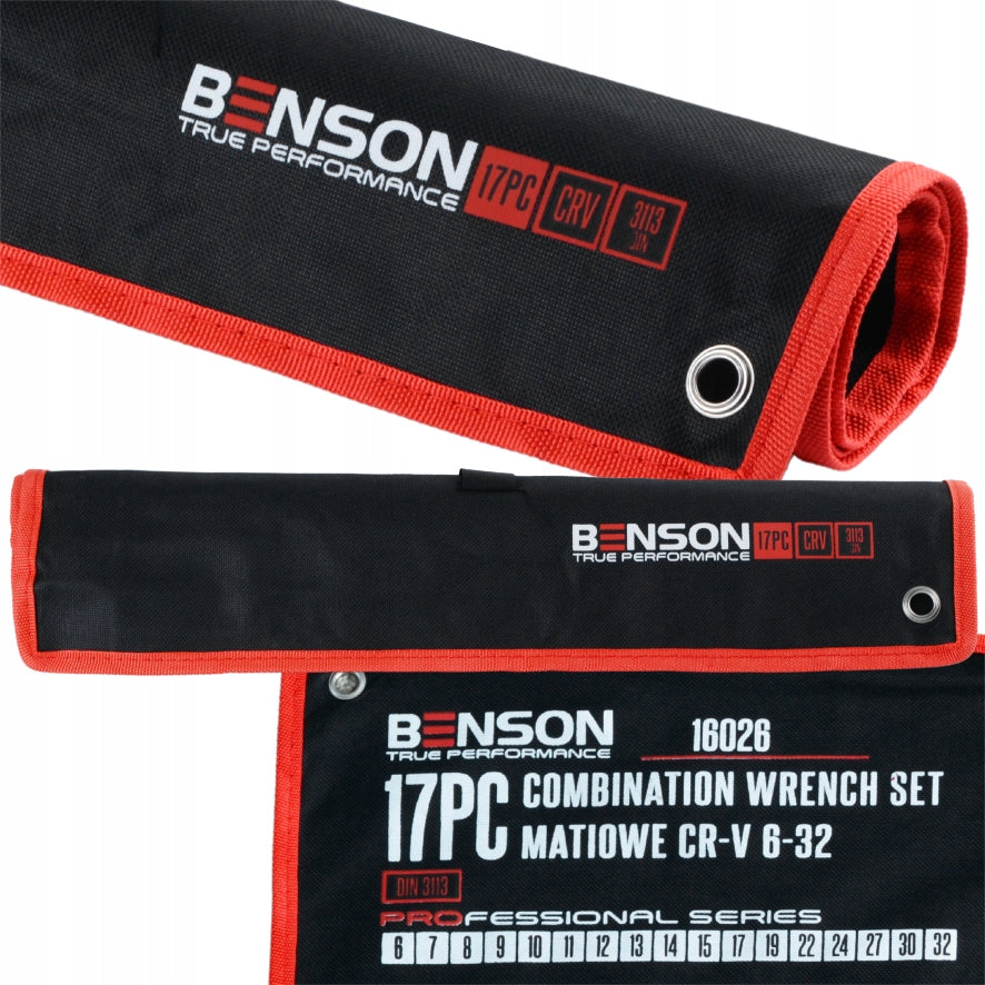 SET OF FLAT WRENCHES IN RUBBER 6-32MM 17EL MAT BENSON BY BLACK Manufacturer code 16026-