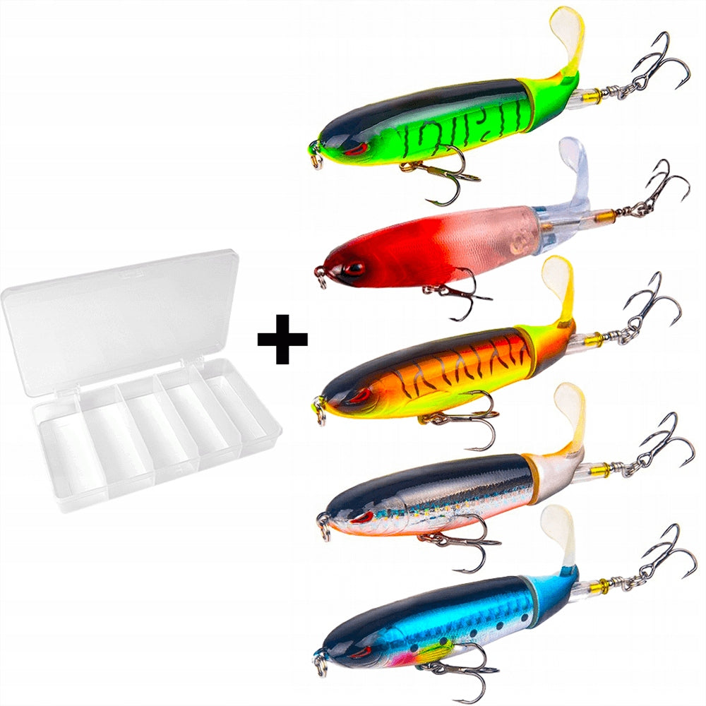 SET OF FLOATING WOBBLERS WITH ROTATING FIN SAHIDO FIZZ SPLASH SET